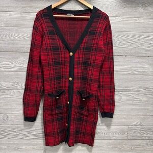 power hour plaid mini dress red black Red And Black Plaid Mini Dress